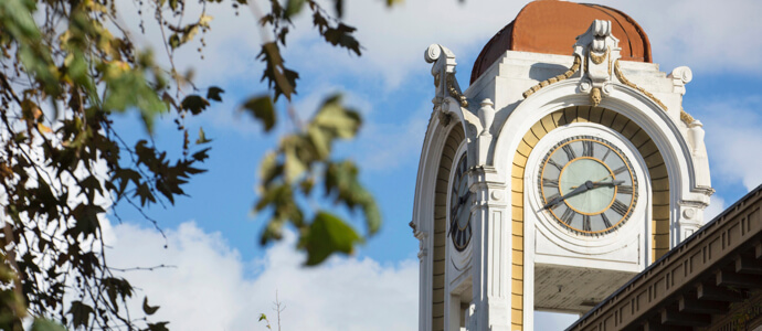 Clock tower in Santa Ana