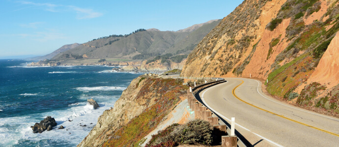 Highway on the California coast